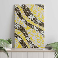 Rearea Tahiti Tiare Monstera Canvas Wall Art Polynesian Pattern Curve Style - Polynesian Pride