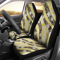 Rearea Tahiti Tiare Monstera Car Seat Cover Polynesian Pattern Curve Style - Polynesian Pride