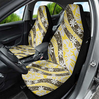 Rearea Tahiti Tiare Monstera Car Seat Cover Polynesian Pattern Curve Style - Polynesian Pride