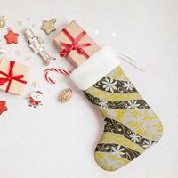 Rearea Tahiti Tiare Monstera Christmas Stocking Polynesian Pattern Curve Style - Polynesian Pride