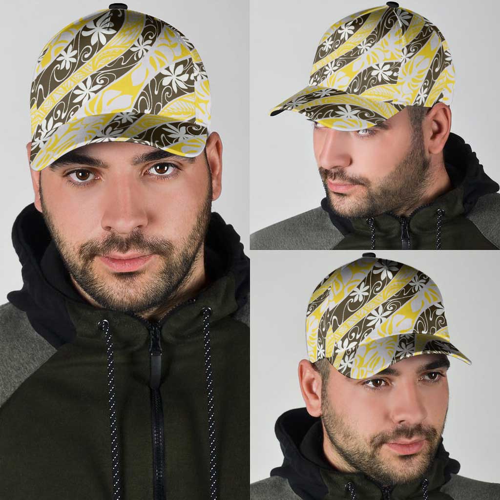 Rearea Tahiti Tiare Monstera Classic Cap Polynesian Pattern Curve Style - Polynesian Pride