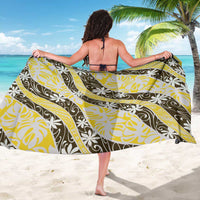 Rearea Tahiti Tiare Monstera Sarong Polynesian Pattern Curve Style - Polynesian Pride