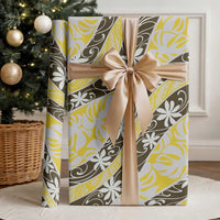 Rearea Tahiti Tiare Monstera Wrapping Paper Polynesian Pattern Curve Style - Polynesian Pride