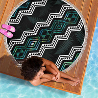 Taniko Aotearoa Mix Paua Shell Beach Blanket Niho Taniwha Turquoise Glitter LT01 - Polynesian Pride