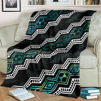 Taniko Aotearoa Mix Paua Shell Blanket Niho Taniwha Turquoise Glitter LT01 - Polynesian Pride