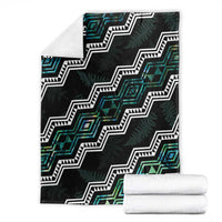 Taniko Aotearoa Mix Paua Shell Blanket Niho Taniwha Turquoise Glitter LT01 - Polynesian Pride