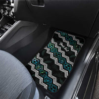 Personalised Taniko Aotearoa Mix Paua Shell Car Mats Niho Taniwha Turquoise Glitter LT01 - Polynesian Pride