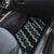 Personalised Taniko Aotearoa Mix Paua Shell Car Mats Niho Taniwha Turquoise Glitter