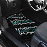 Personalised Taniko Aotearoa Mix Paua Shell Car Mats Niho Taniwha Turquoise Glitter LT01 - Polynesian Pride