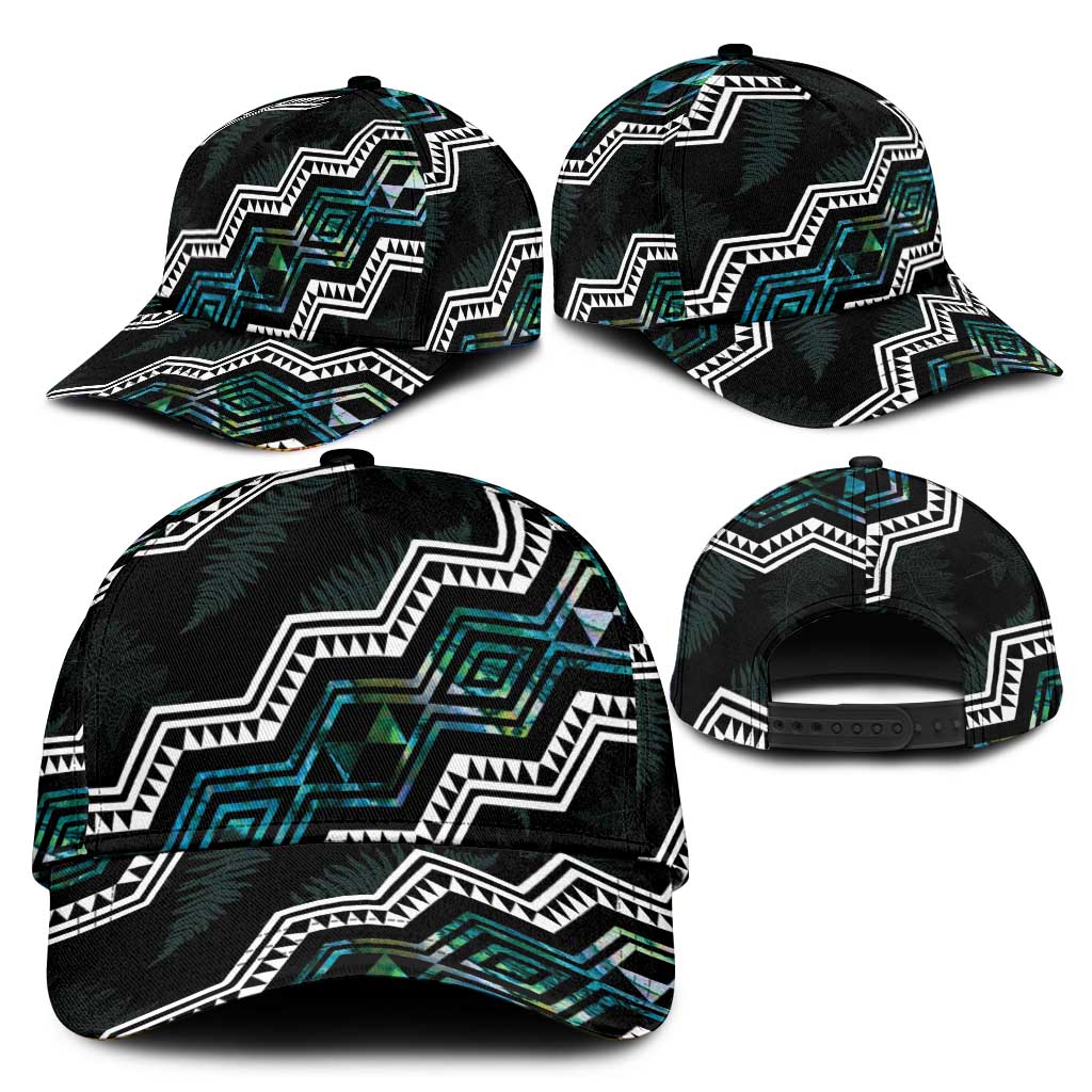 Taniko Aotearoa Mix Paua Shell Classic Cap Niho Taniwha Turquoise Glitter LT01 - Polynesian Pride