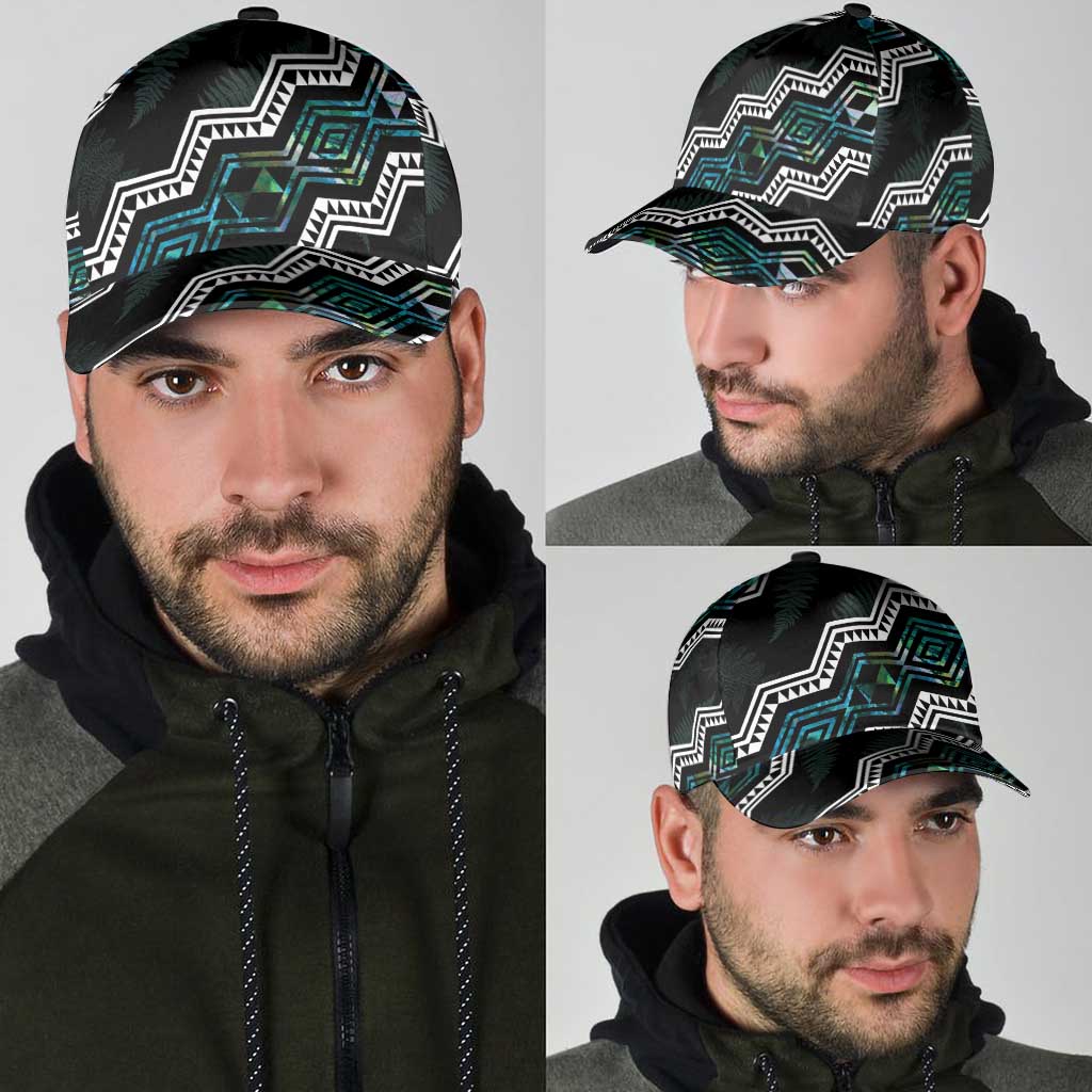 Taniko Aotearoa Mix Paua Shell Classic Cap Niho Taniwha Turquoise Glitter LT01 - Polynesian Pride