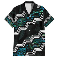 Personalised Taniko Aotearoa Mix Paua Shell Hawaiian Shirt Niho Taniwha Turquoise Glitter LT01 Turquoise - Polynesian Pride