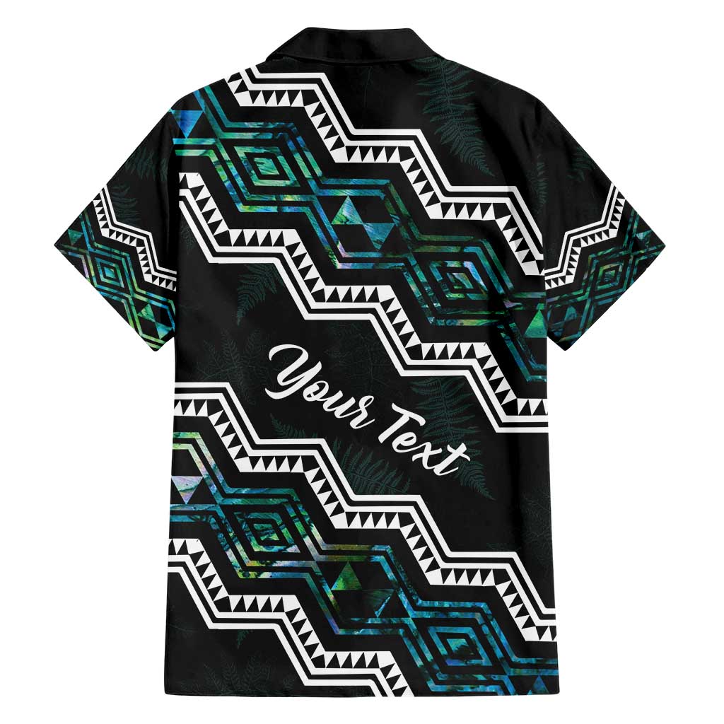 Personalised Taniko Aotearoa Mix Paua Shell Hawaiian Shirt Niho Taniwha Turquoise Glitter LT01 - Polynesian Pride
