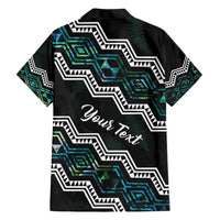 Personalised Taniko Aotearoa Mix Paua Shell Hawaiian Shirt Niho Taniwha Turquoise Glitter LT01 - Polynesian Pride