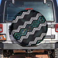 Taniko Aotearoa Mix Paua Shell Spare Tire Cover Niho Taniwha Turquoise Glitter LT01 Turquoise - Polynesian Pride