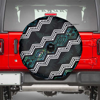 Taniko Aotearoa Mix Paua Shell Spare Tire Cover Niho Taniwha Turquoise Glitter LT01 - Polynesian Pride