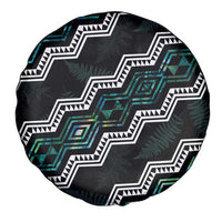 Taniko Aotearoa Mix Paua Shell Spare Tire Cover Niho Taniwha Turquoise Glitter LT01 - Polynesian Pride