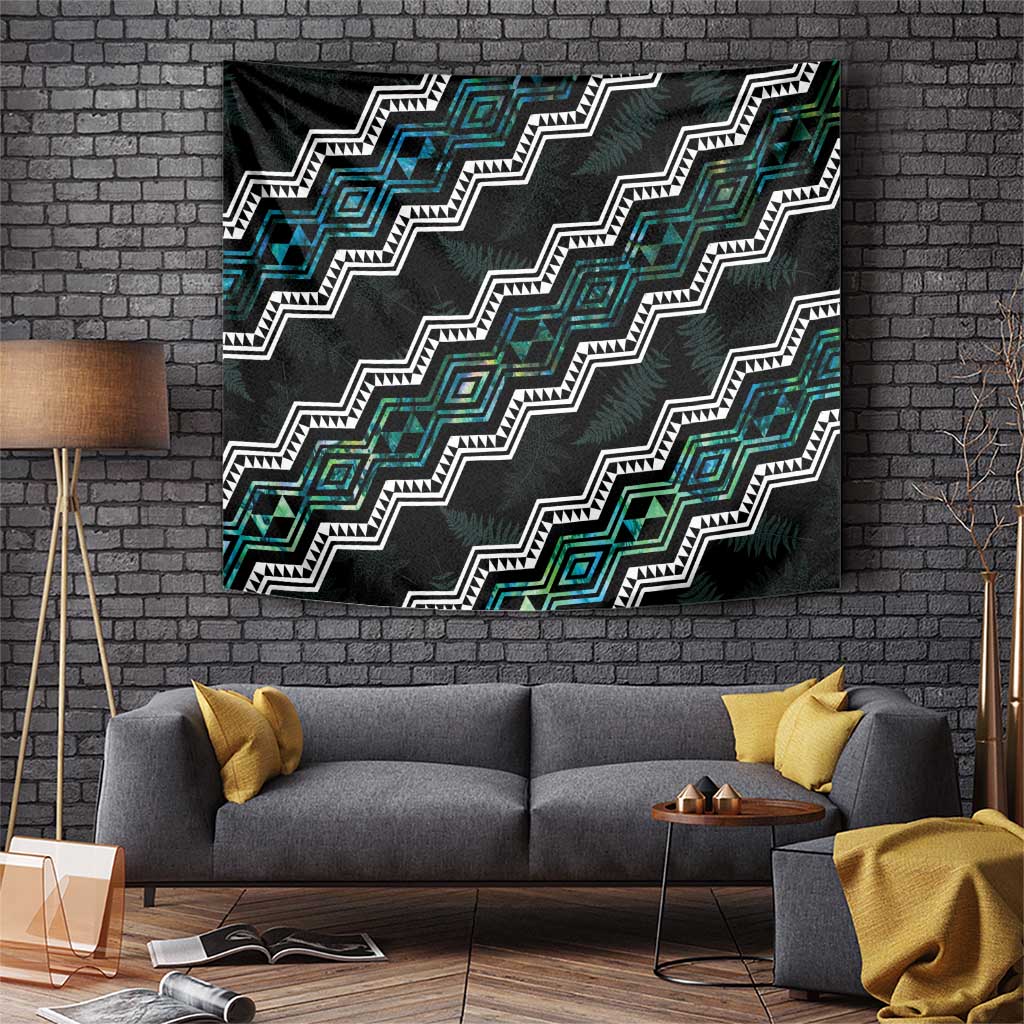 Personalised Taniko Aotearoa Mix Paua Shell Tapestry Niho Taniwha Turquoise Glitter