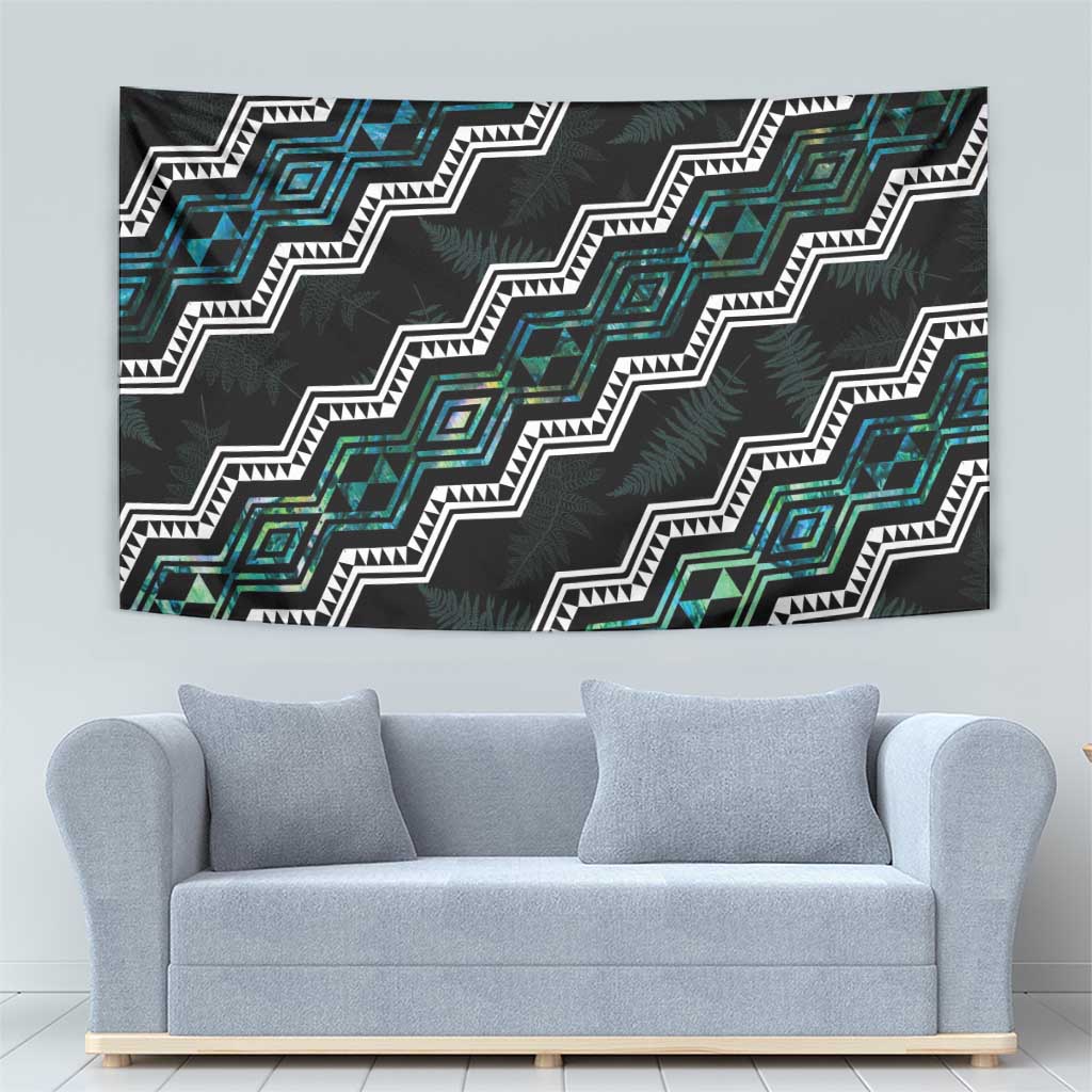 Personalised Taniko Aotearoa Mix Paua Shell Tapestry Niho Taniwha Turquoise Glitter
