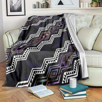 Personalised Taniko Aotearoa Mix Paua Shell Blanket Niho Taniwha Lilac Glitter LT01 Purple - Polynesian Pride