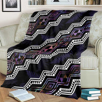 Personalised Taniko Aotearoa Mix Paua Shell Blanket Niho Taniwha Lilac Glitter LT01 - Polynesian Pride