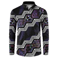 Personalised Taniko Aotearoa Mix Paua Shell Button Sweatshirt Niho Taniwha Lilac Glitter LT01 Purple - Polynesian Pride
