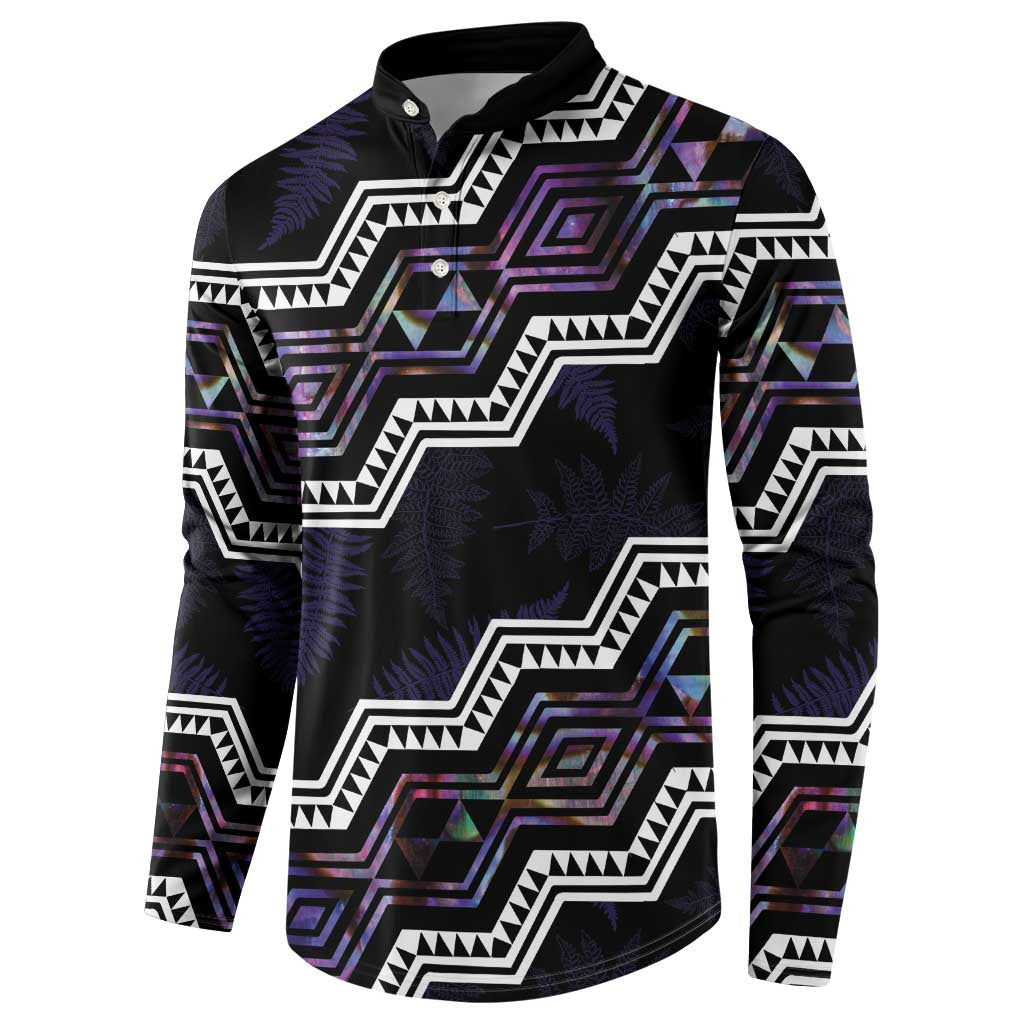 Personalised Taniko Aotearoa Mix Paua Shell Button Sweatshirt Niho Taniwha Lilac Glitter LT01 - Polynesian Pride