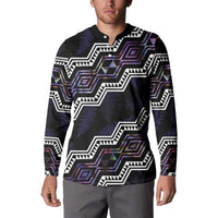 Personalised Taniko Aotearoa Mix Paua Shell Button Sweatshirt Niho Taniwha Lilac Glitter LT01 - Polynesian Pride