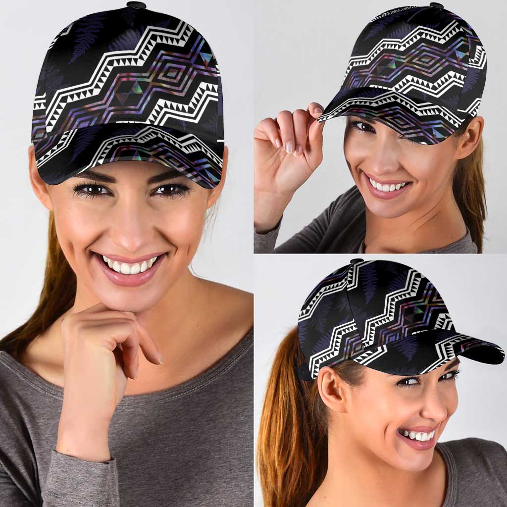 Taniko Aotearoa Mix Paua Shell Classic Cap Niho Taniwha Lilac Glitter LT01 - Polynesian Pride
