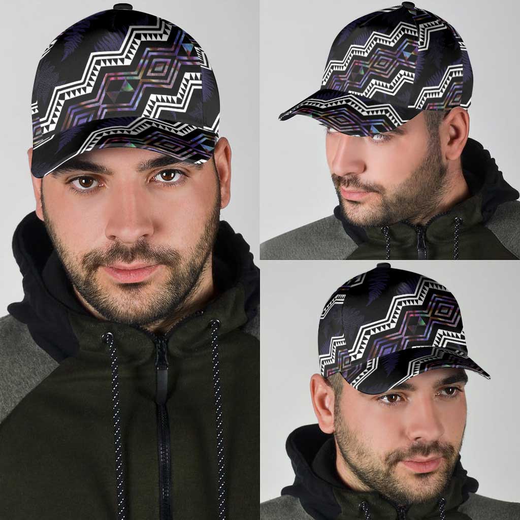 Taniko Aotearoa Mix Paua Shell Classic Cap Niho Taniwha Lilac Glitter LT01 - Polynesian Pride