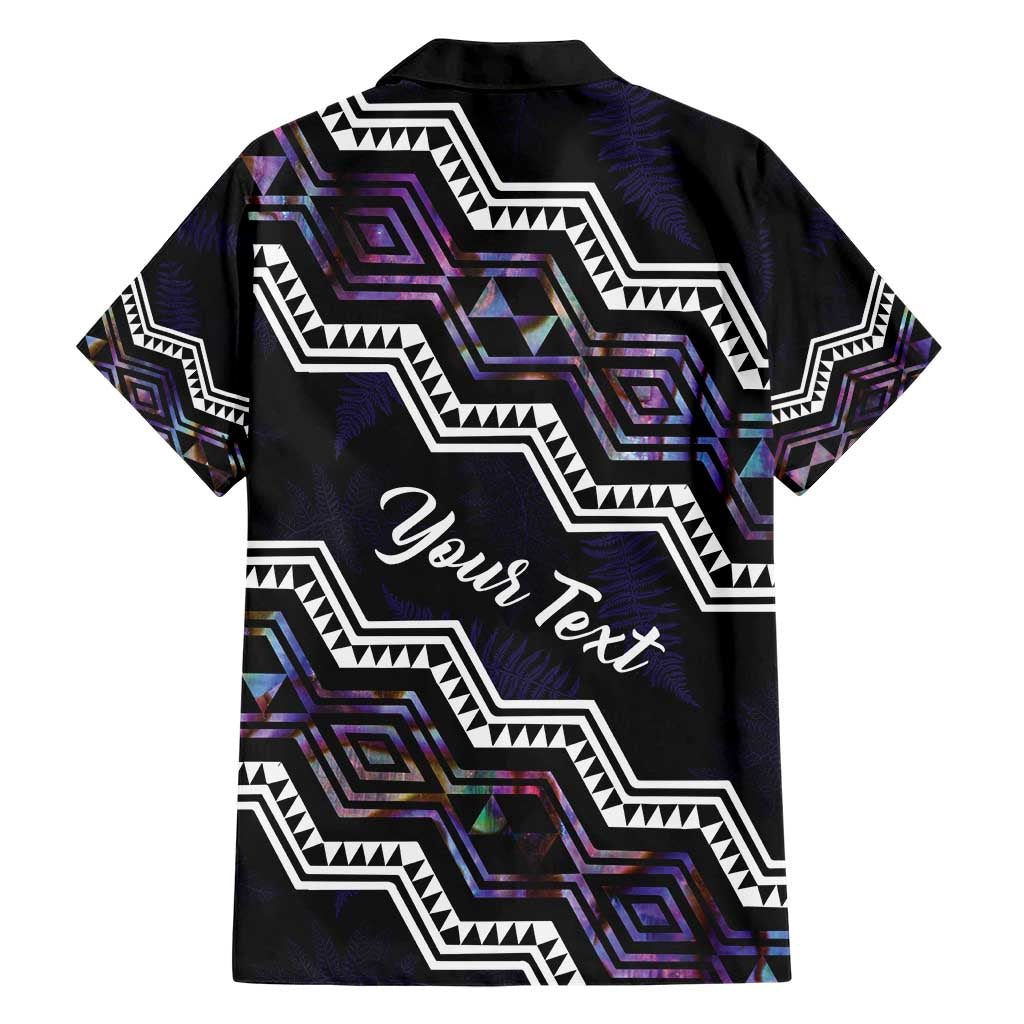 Personalised Taniko Aotearoa Mix Paua Shell Hawaiian Shirt Niho Taniwha Lilac Glitter LT01 - Polynesian Pride