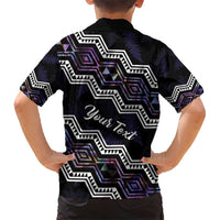 Personalised Taniko Aotearoa Mix Paua Shell Hawaiian Shirt Niho Taniwha Lilac Glitter LT01 - Polynesian Pride
