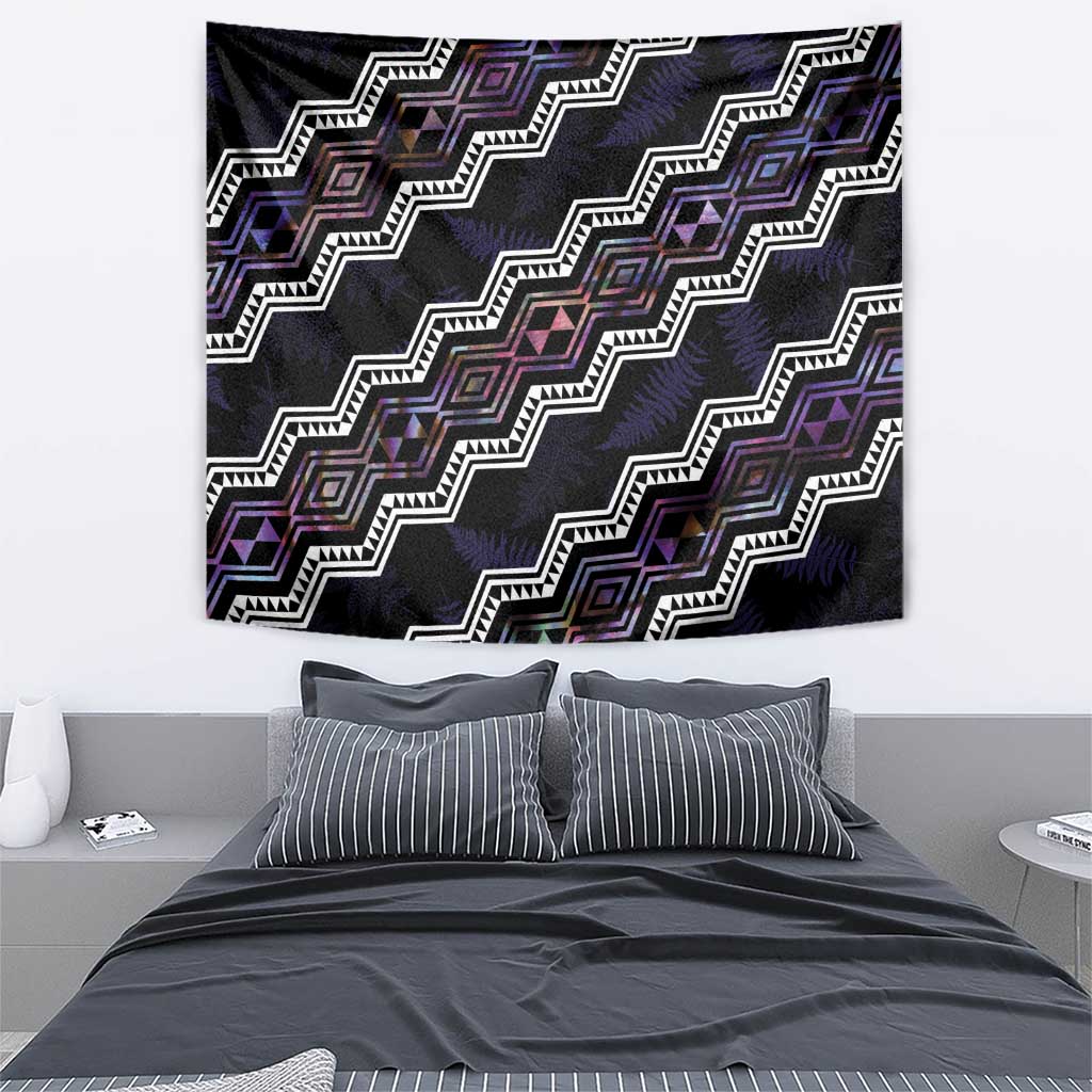 Personalised Taniko Aotearoa Mix Paua Shell Tapestry Niho Taniwha Lilac Glitter