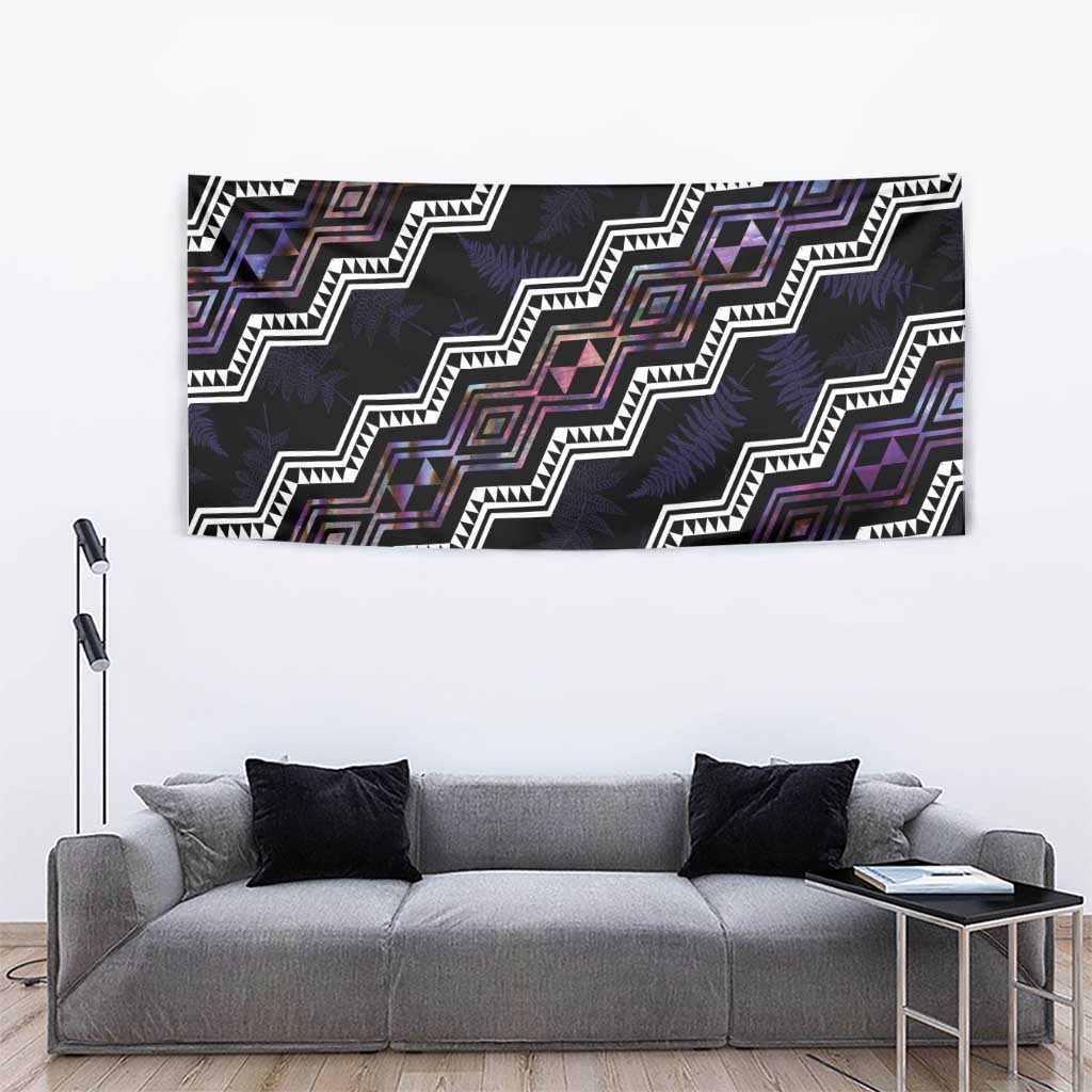 Personalised Taniko Aotearoa Mix Paua Shell Tapestry Niho Taniwha Lilac Glitter