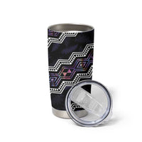 Personalised Taniko Aotearoa Mix Paua Shell Tumbler Cup Niho Taniwha Lilac Glitter LT01 - Polynesian Pride