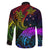 Wellington Pride Family Matching Long Sleeve Bodycon Dress and Hawaiian Shirt Aotearoa Tribal Rainbow Pattern LT01 - Polynesian Pride