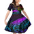 Wellington Pride Family Matching Mermaid Dress and Hawaiian Shirt Aotearoa Tribal Rainbow Pattern LT01 Daughter's Dress Black - Polynesian Pride