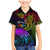 Wellington Pride Family Matching Mermaid Dress and Hawaiian Shirt Aotearoa Tribal Rainbow Pattern LT01 Son's Shirt Black - Polynesian Pride