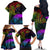 Wellington Pride Family Matching Off Shoulder Long Sleeve Dress and Hawaiian Shirt Aotearoa Tribal Rainbow Pattern LT01 - Polynesian Pride