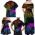 Wellington Pride Family Matching Off Shoulder Maxi Dress and Hawaiian Shirt Aotearoa Tribal Rainbow Pattern LT01 - Polynesian Pride