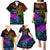 Wellington Pride Family Matching Puletasi and Hawaiian Shirt Aotearoa Tribal Rainbow Pattern LT01 - Polynesian Pride