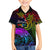 Wellington Pride Family Matching Short Sleeve Bodycon Dress and Hawaiian Shirt Aotearoa Tribal Rainbow Pattern LT01 Son's Shirt Black - Polynesian Pride