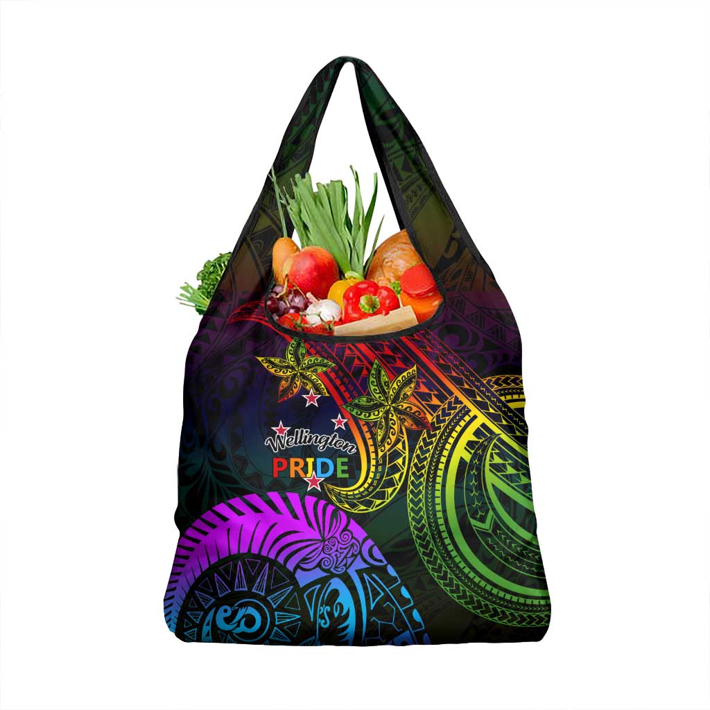 Wellington Pride Grocery Bag Aotearoa Tribal Rainbow Pattern LT01 1-pack One Size Black - Polynesian Pride
