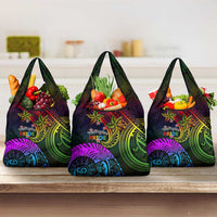 Wellington Pride Grocery Bag Aotearoa Tribal Rainbow Pattern LT01 3-pack One Size Black - Polynesian Pride