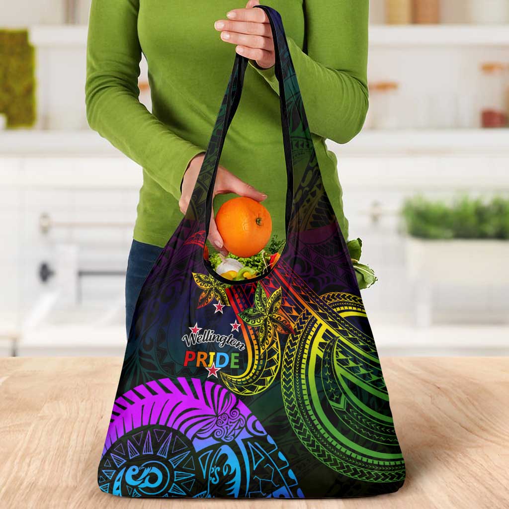 Wellington Pride Grocery Bag Aotearoa Tribal Rainbow Pattern LT01 - Polynesian Pride