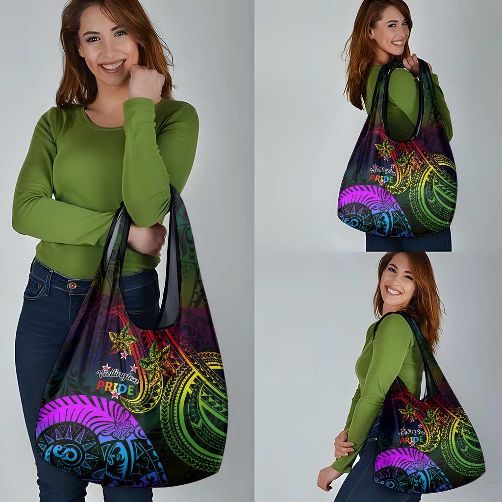 Wellington Pride Grocery Bag Aotearoa Tribal Rainbow Pattern LT01 - Polynesian Pride