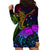 Wellington Pride Hoodie Dress Aotearoa Tribal Rainbow Pattern LT01 - Polynesian Pride