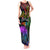 Wellington Pride Tank Maxi Dress Aotearoa Tribal Rainbow Pattern LT01 Women Black - Polynesian Pride