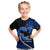 Personalised Hawaii Kid T Shirt Maui Be Strong Kakau Blue Version LT01 Blue - Polynesian Pride