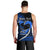 Personalised Hawaii Men Tank Top Maui Be Strong Kakau Blue Version LT01 - Polynesian Pride